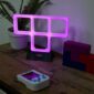 Tetris neon light purple by Fizz Creations
